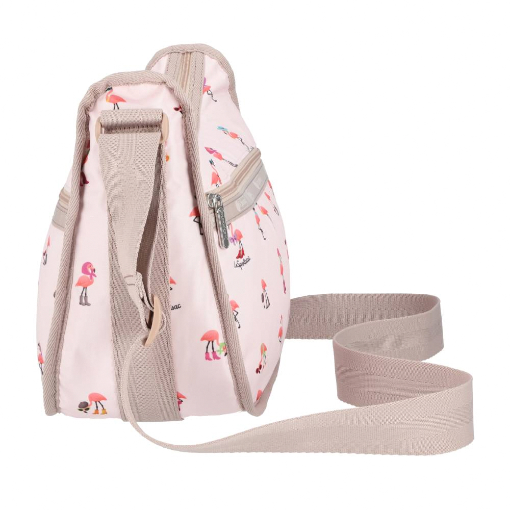 Lesportsac Classic Hobo 經典斜背包 側背包 旅用通勤包 送禮 禮物 推薦 女包(紅鶴海島派對), , large