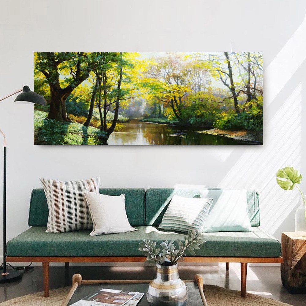 【御畫房】秘境 國家一級畫師手繪油畫60&times;120cm(VF-30), , large