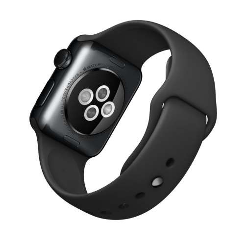 Apple Watch MLCK2TA/A 智慧型手錶，38公釐 太空灰不鏽鋼錶殼搭配黑色運動型錶帶_ 原廠公司貨 (珍藏版), , large