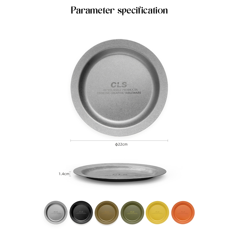 304 Stainless Steel Plate (22cm Diameter), , large