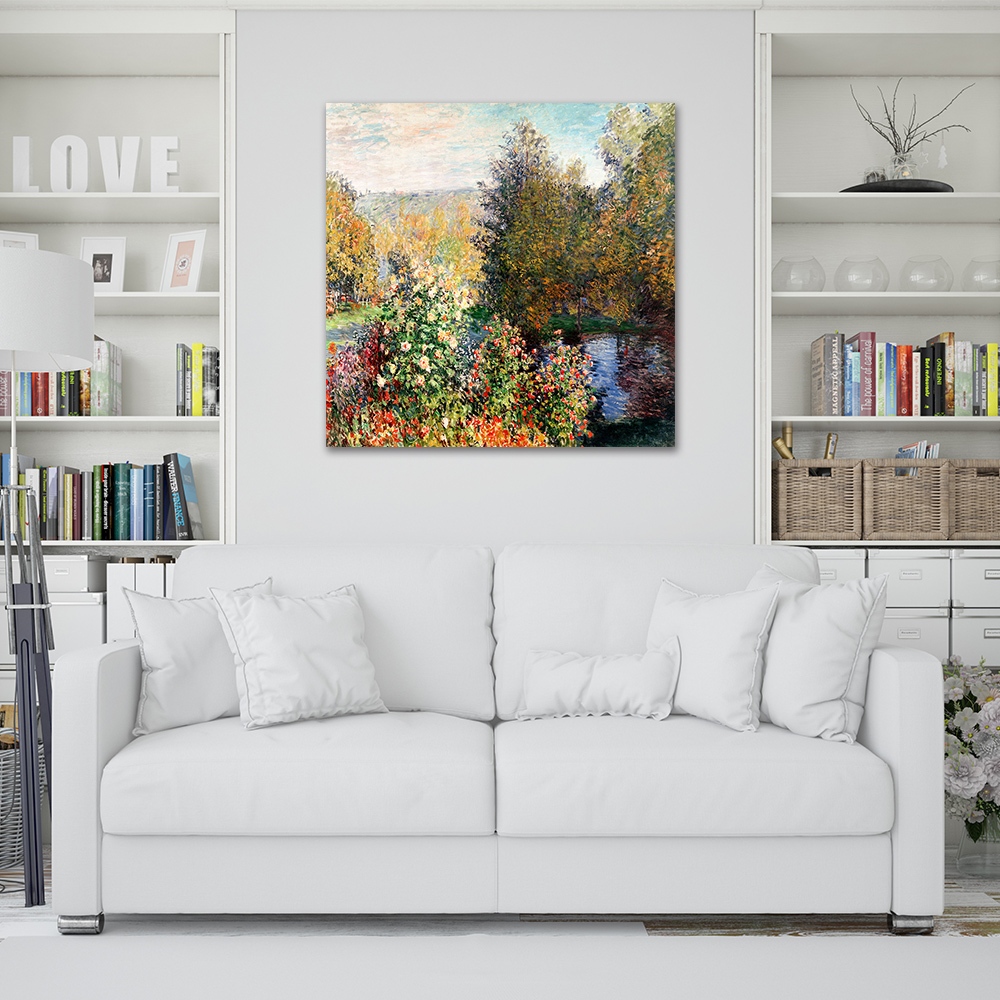 【御畫房】花園的一角 國家一級畫師手繪油畫80&times;80cm(VF-176), , large