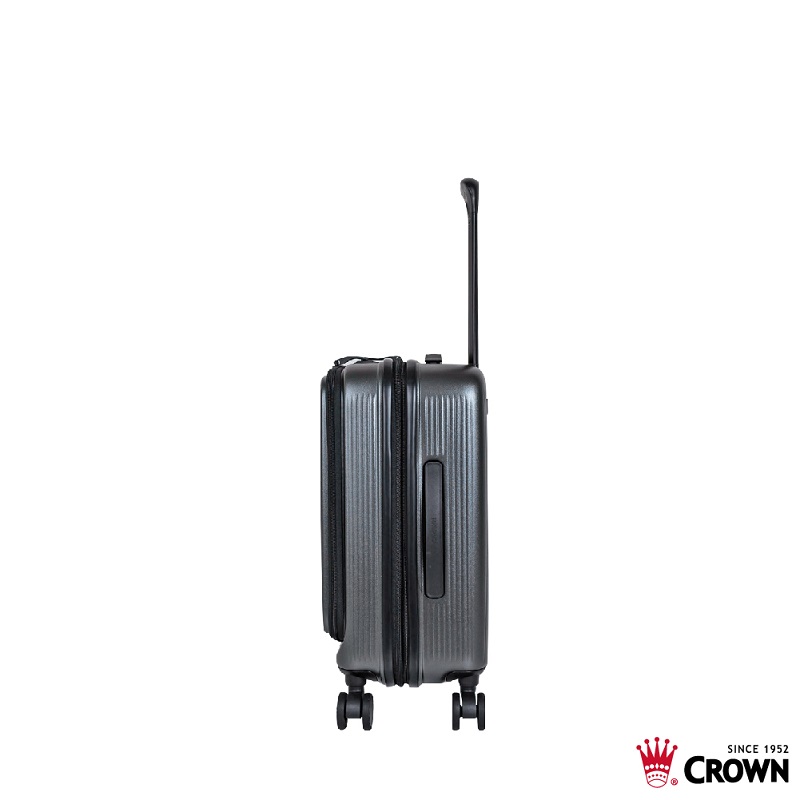 皇冠C-F1910 19.5吋前開霧面拉鍊登機箱, , large