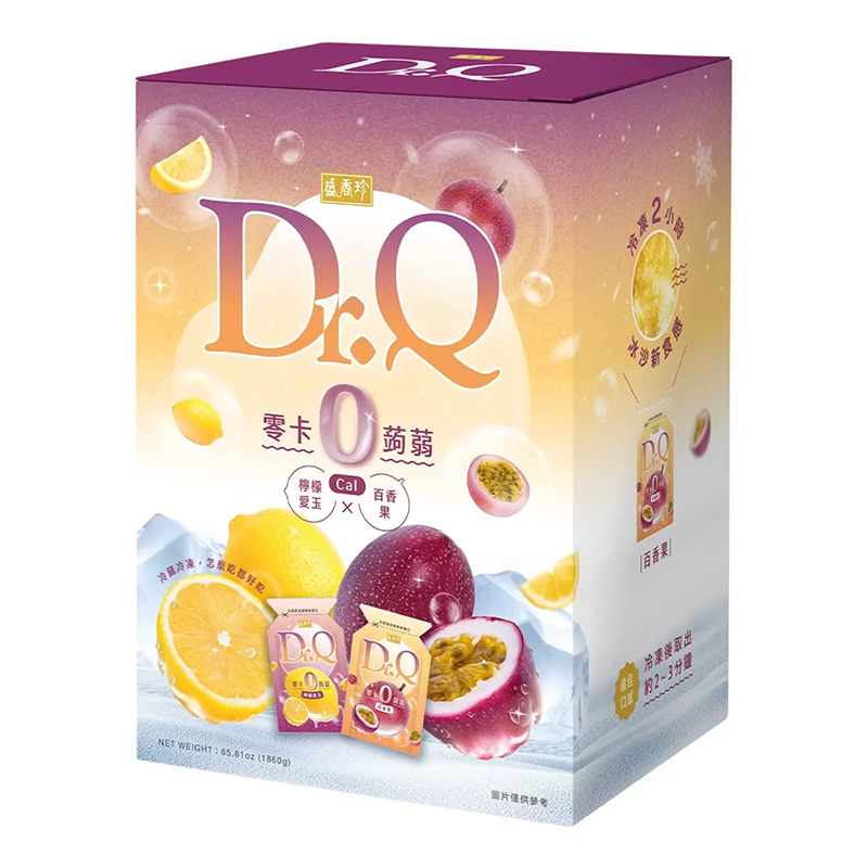 盛香珍 Dr.Q 零卡蒟蒻 百香果+檸檬愛玉 1860g/盒, , large