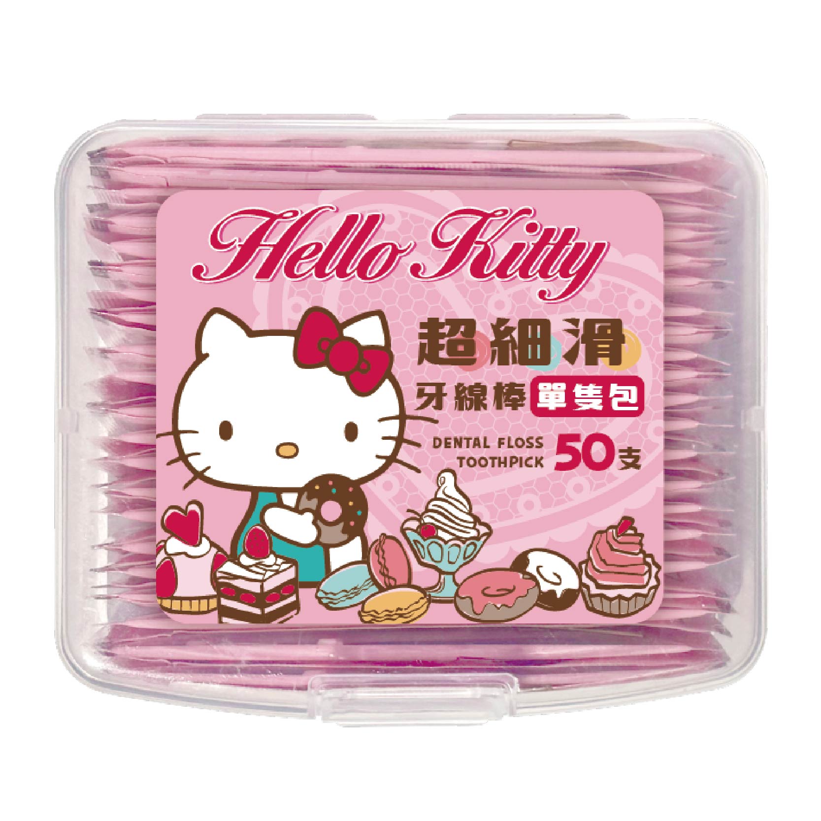 [寶富華]Hello Kitty單支包超細滑牙線棒50支, , large