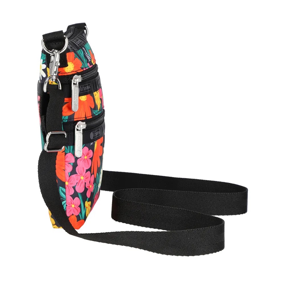 LeSportsac 3 ZIP CROSSBODY 三層拉鍊斜背包 - 繽紛花園, , large