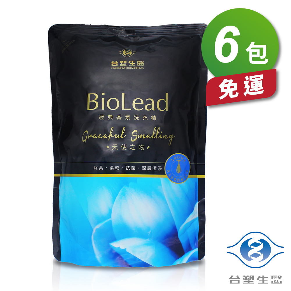 [淳安] 台塑生醫 經典香氛 洗衣精 (天使之吻) (1.8kg/補充包) (6包) 免運費, , large
