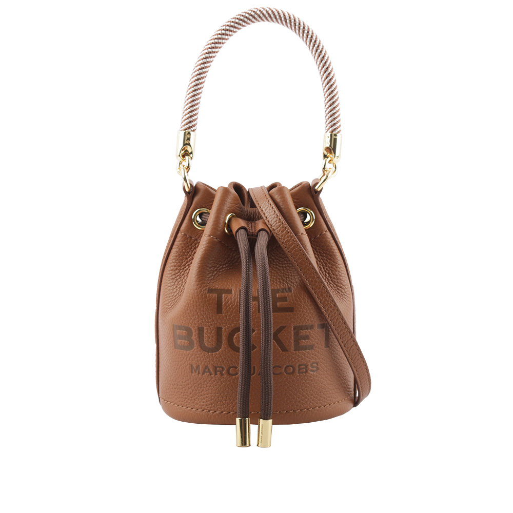 MARC JACOBS The Bucket Bag Logo 壓印二用迷你水桶包/堅果棕, , large