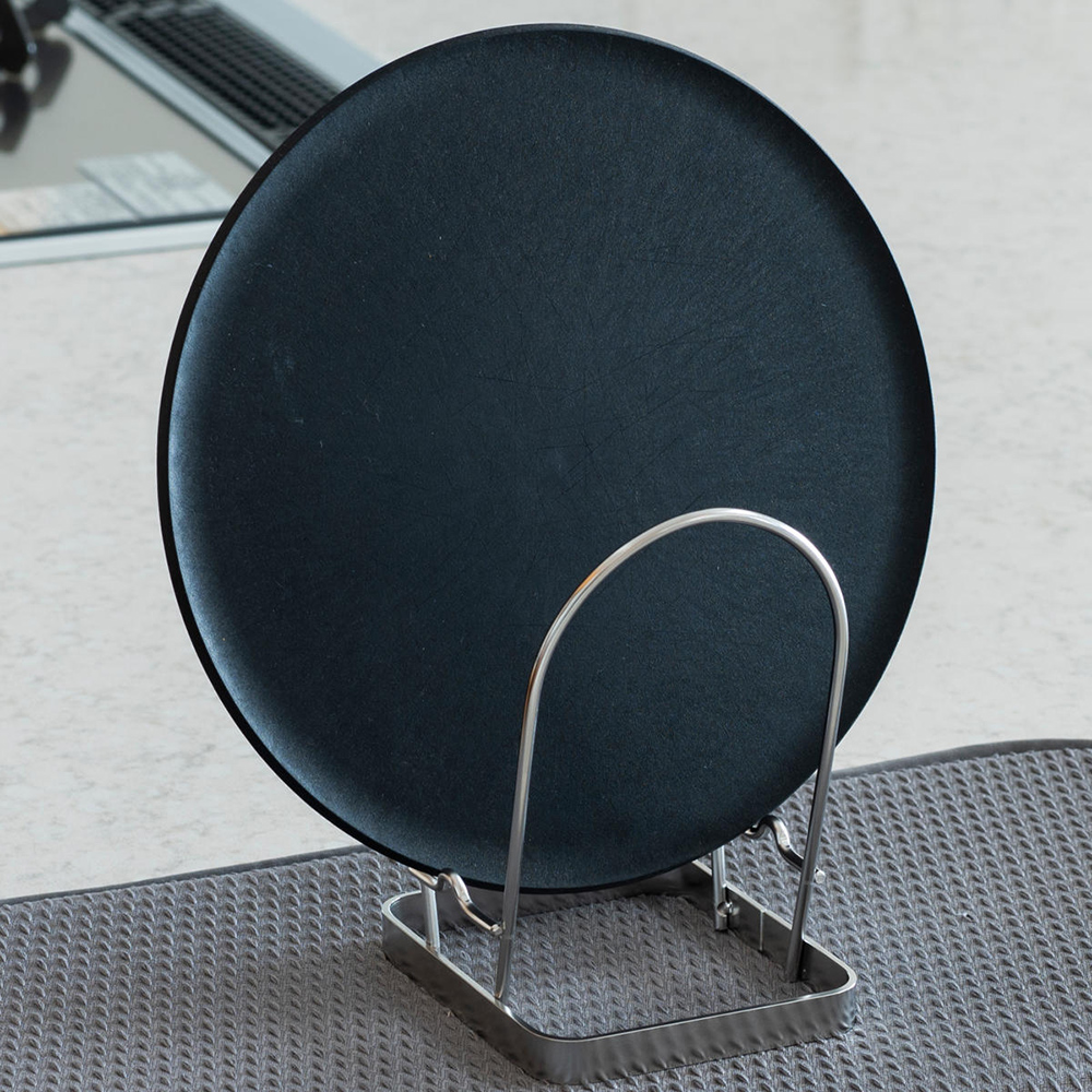 【be worth style】Japan-Made 304 Stainless Steel V-Shaped Cutting Board Stand (Holds Two Cutting Boards / Pot Lid Storage), , large