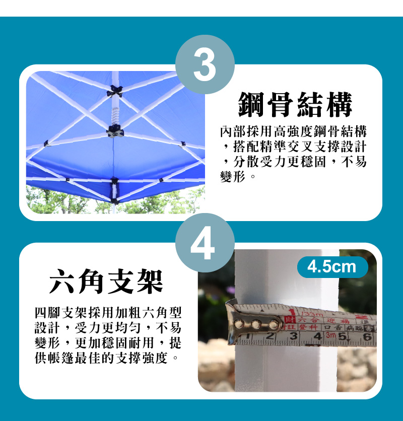 【LOGIS】2米 米/藍色 粗骨架快速帳篷 抗風遮陽棚 停車篷 遮陽帳【Z-ME2】Z-BL2, , large