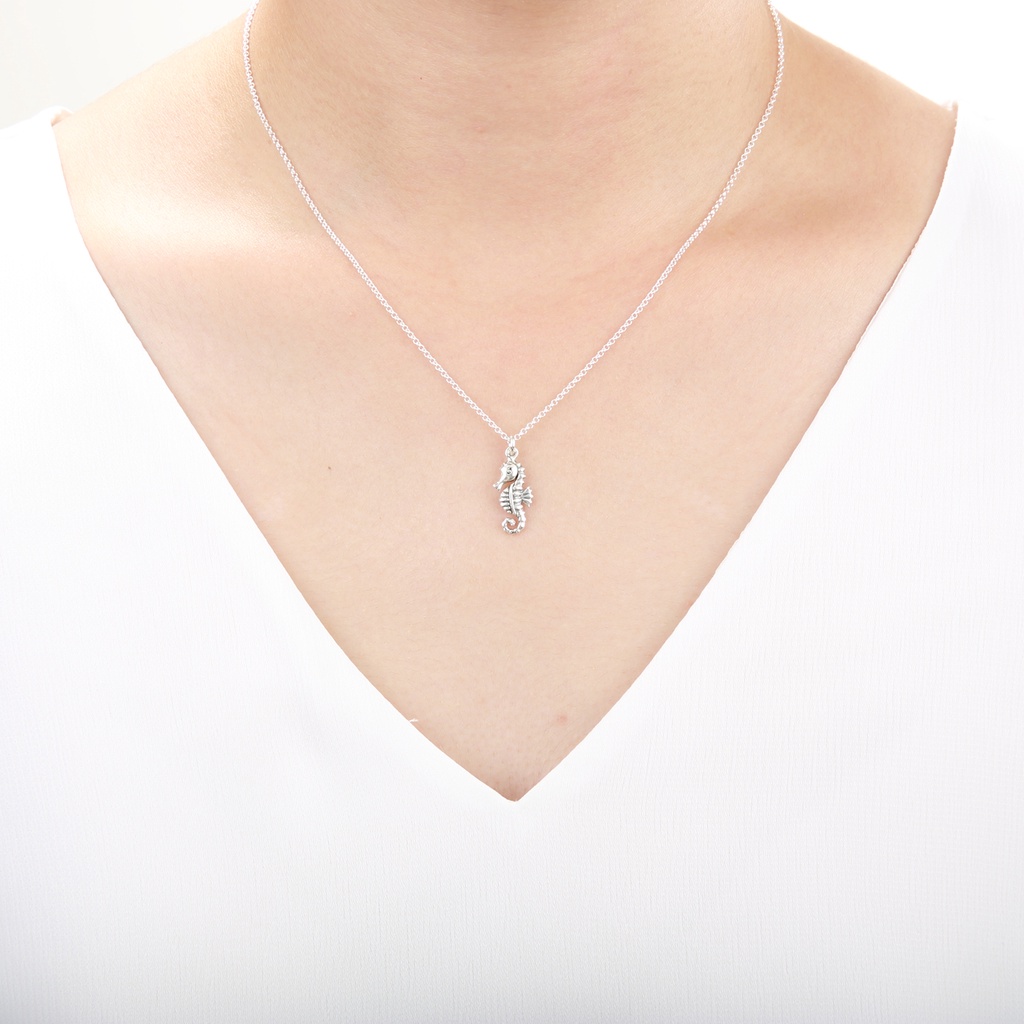 【Angel & Me】Lucky Baby Seahorse s925 sterling silver necklace Valentine Day gift, , large