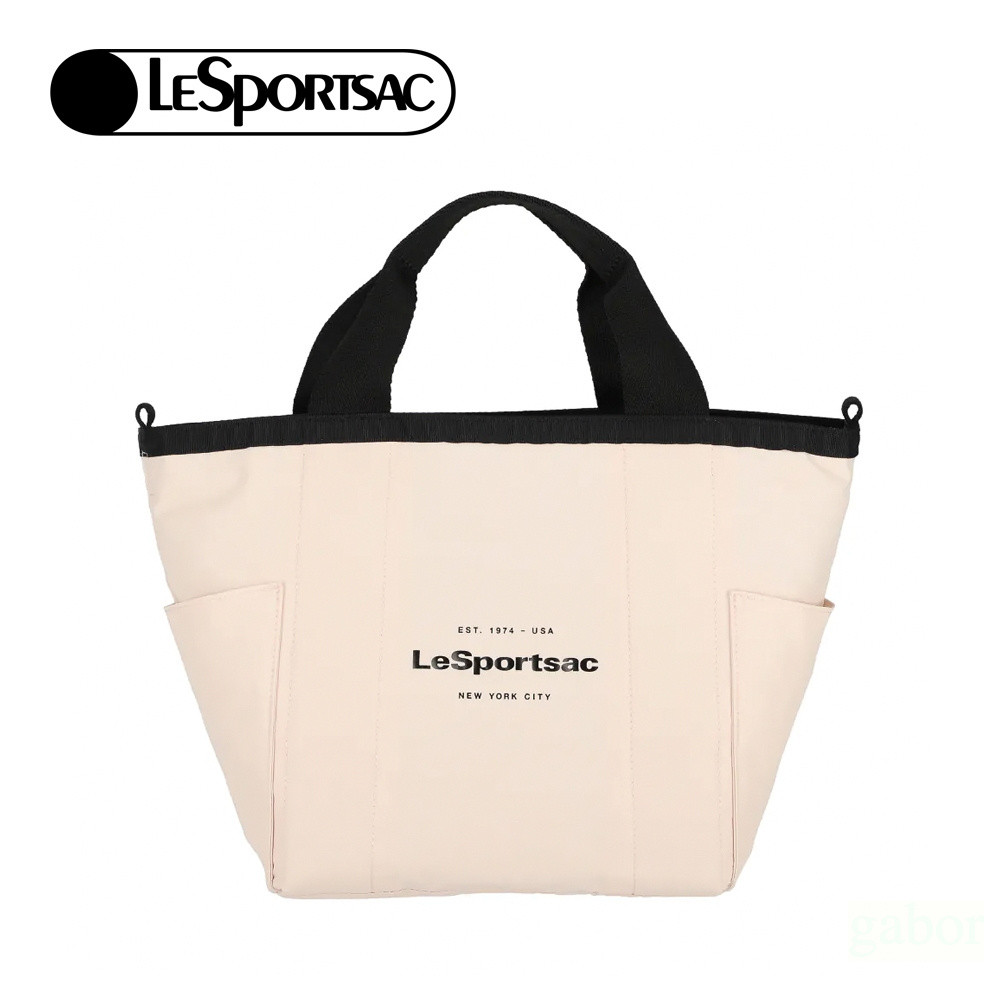 Lesportsac Small Reversible Pocket Tote 小型雙面托特包 送禮-晨曦桃, , large