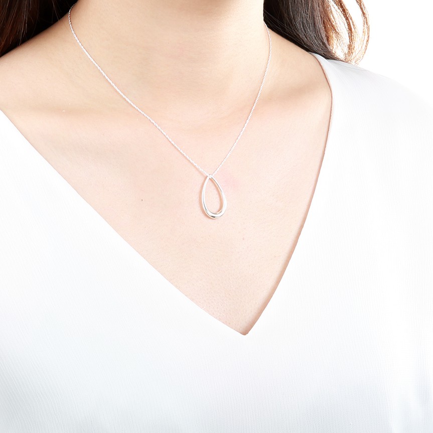 【Angel & Me】Waterdrop raindrop s925 sterling silver necklace Valentine Day gift, , large