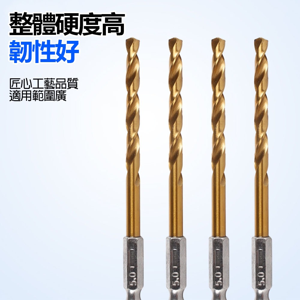 3.2mm hexagonal shank titanium-plated twist drill, , large