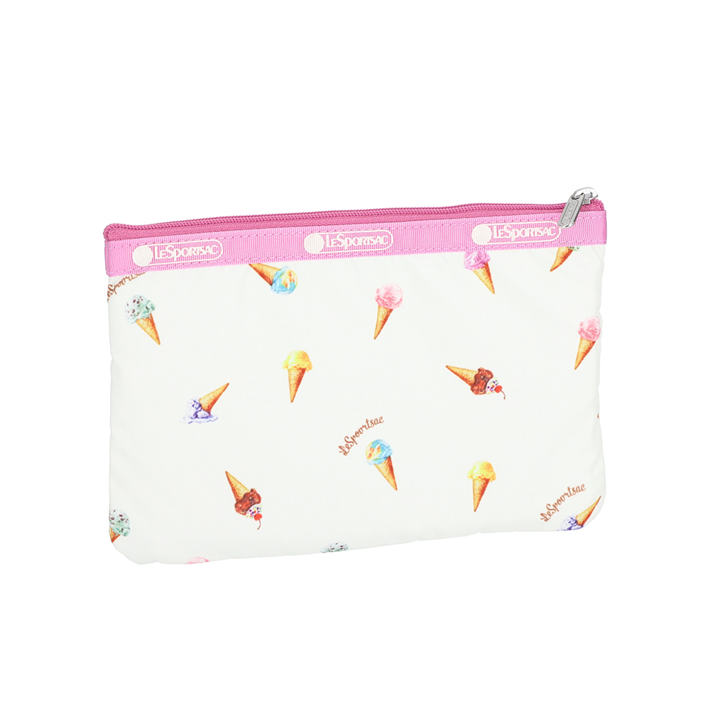Lesportsac 3-Zip Cosmetic 三層拉鍊化妝包 收納包 盥洗包 女包 男包(繽紛冰淇淋), , large