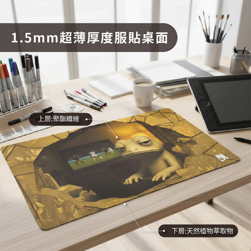 【怪獸】瑪思特 3D情境桌上墊 (60x34cm) -廢廢熊, , large