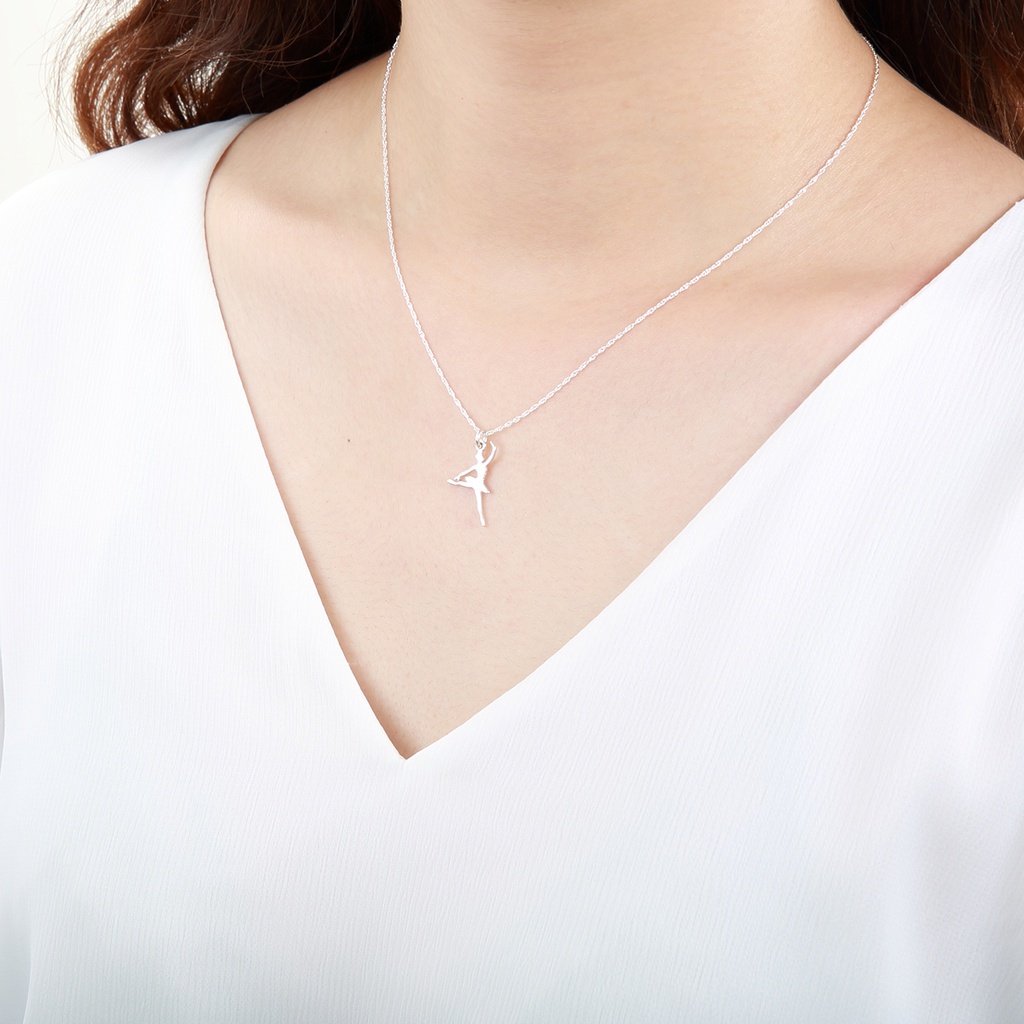 【Angel & Me】Ballet Dance s925 sterling silver necklace birthday gift, , large