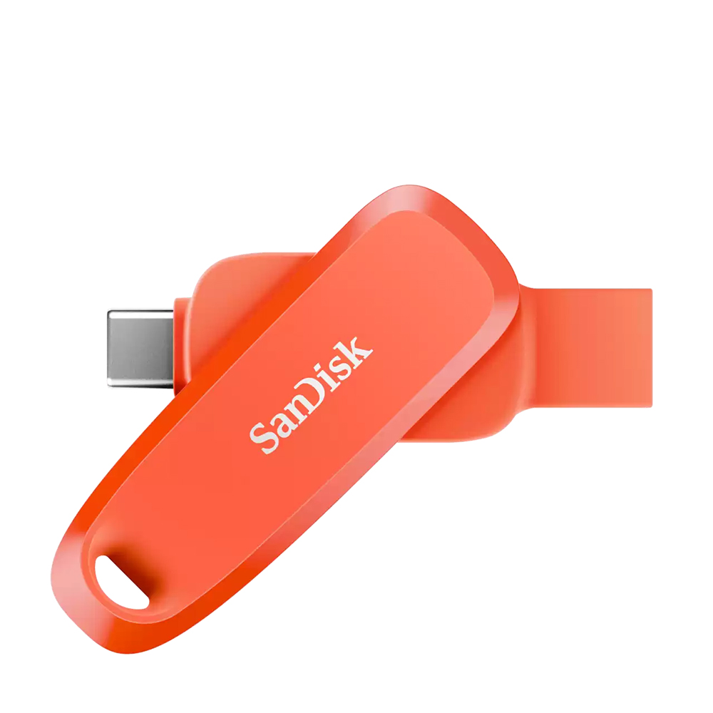 【SanDisk】Phone Drive DDC6 橘色 512G TYPE-C USB 3.2 雙用 OTG 旋轉隨身碟 讀取速度 100MB/s, , large