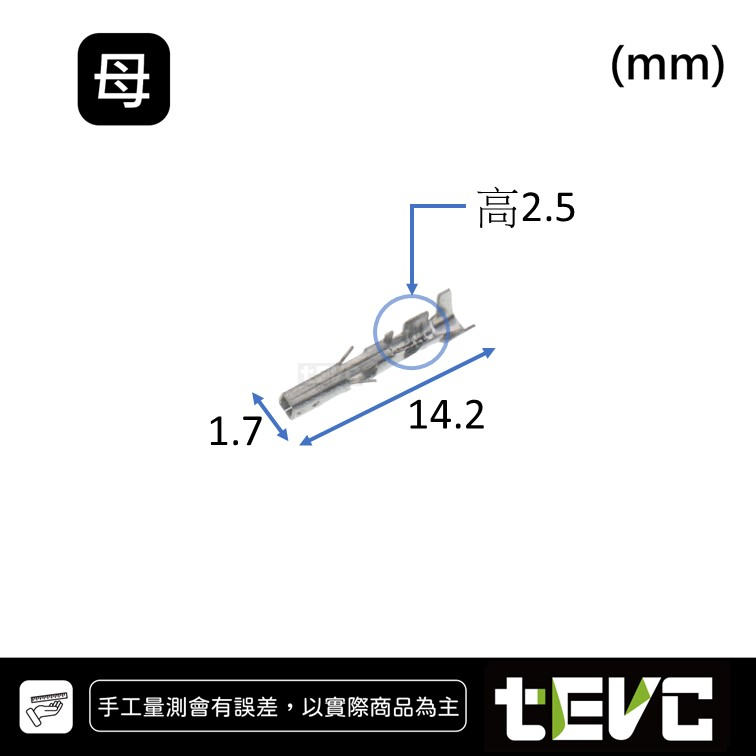 《tevc》Q55 母端子 對插端子 壓線端子 插簧 冷壓端子 接線端子 插片 連結器 接頭端子 插針 PIN, , large