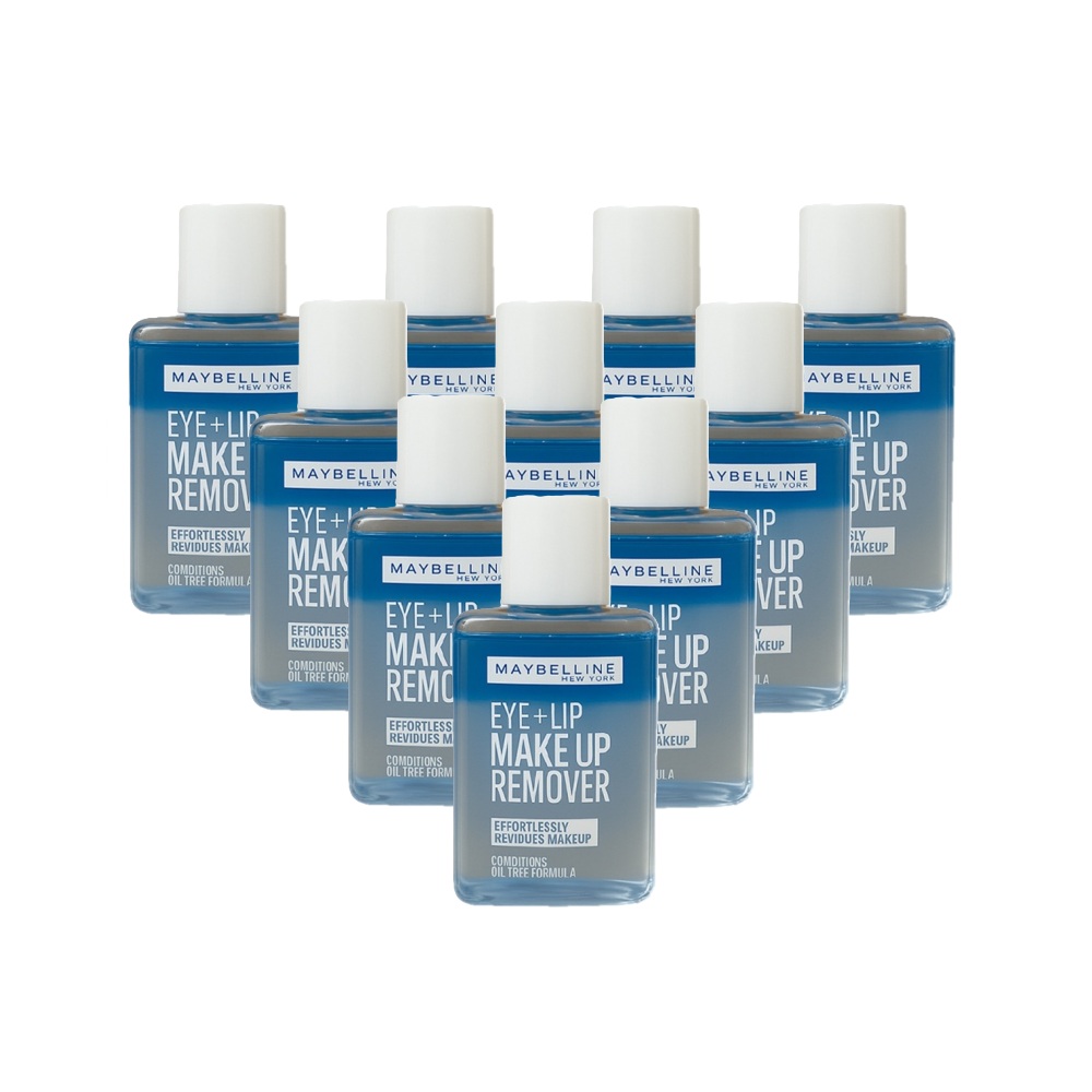 (免運)【 Maybelline媚比琳】輕柔眼唇卸妝液 40ml 十入組 公司貨, , large