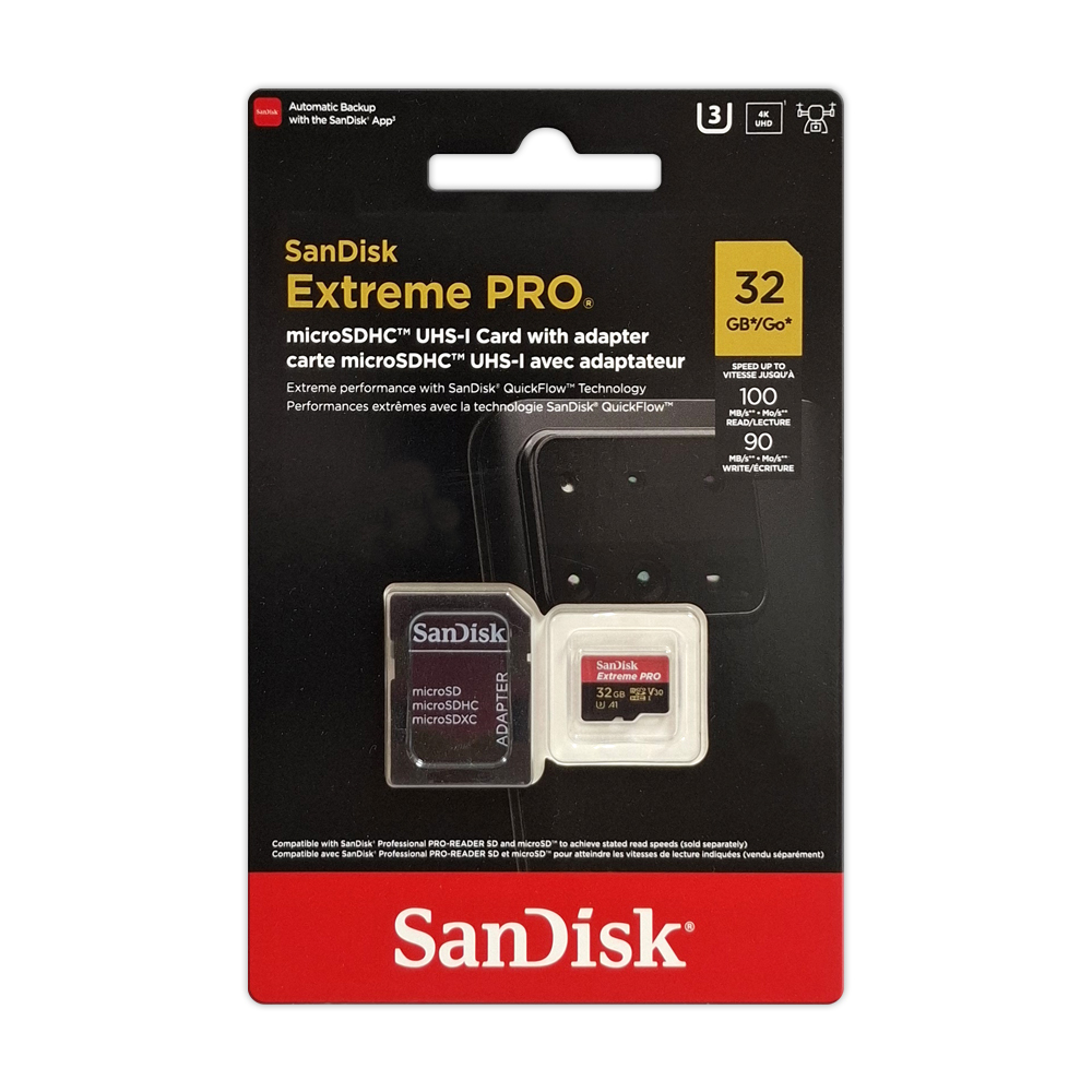 SanDisk Extreme PRO 32G UHS-I V30 A1 U3 microSDHC, , large