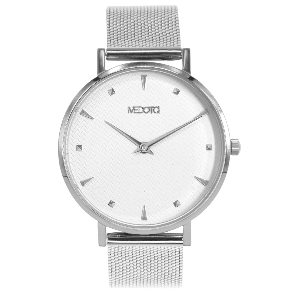HOPE collection Minimalist dial elegant leather strap ladies watch-Silver / HO-12403, , large
