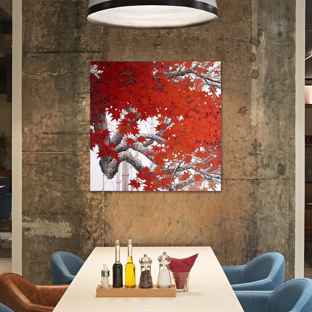 【御畫房】鴻運當頭 國家一級畫師手繪油畫80&times;80cm(VF-188), , large