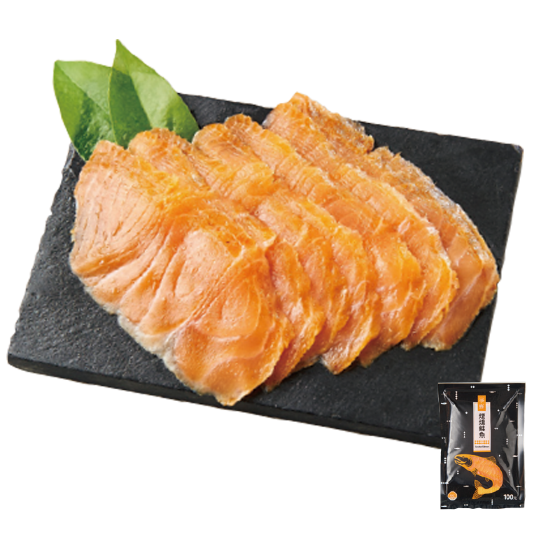 爭鮮煙燻鮭魚切片100g, , large