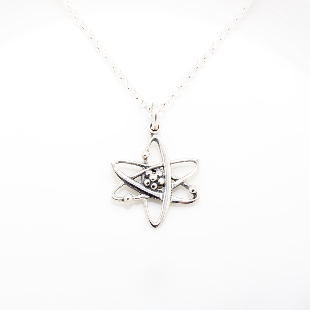【Angel & Me】Science Atom s925 sterling silver necklace Birthday gift, , large