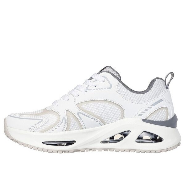 Kixpress-Skechers Uno Ego 女 運動休閒鞋 增高 舒適 穿搭 白 灰 [177474WGY], , large