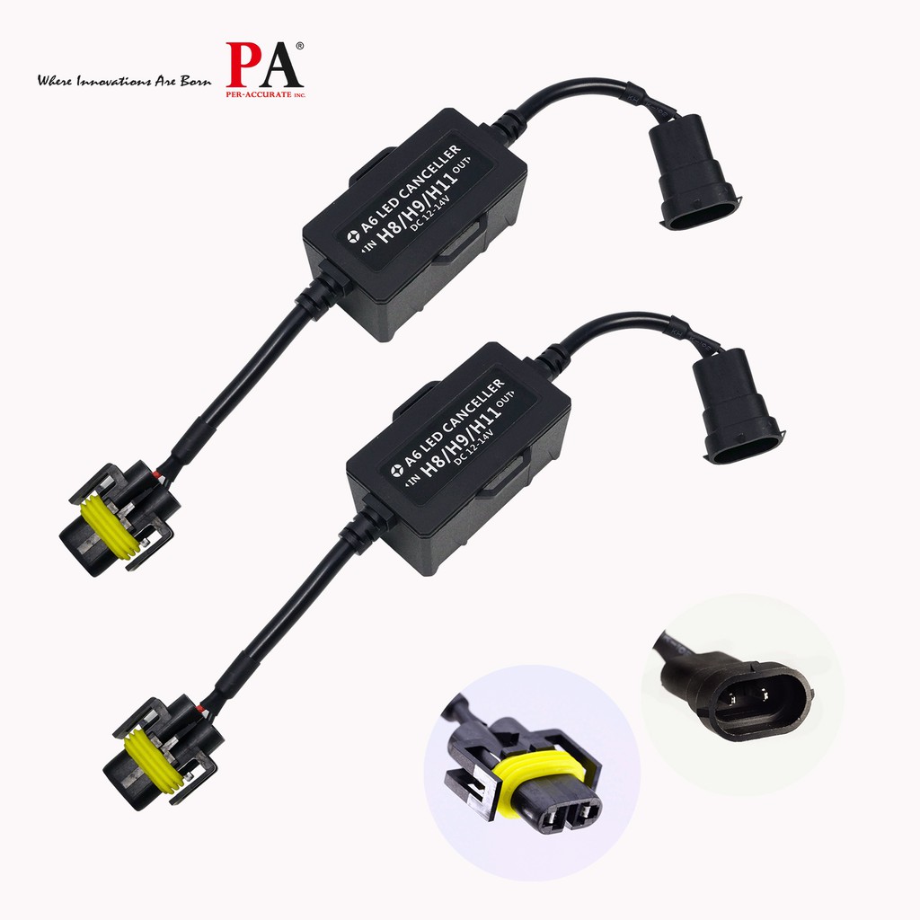 【PA LED】H8 H11 H16J 大燈 霧燈 解碼器 CANBUS 消除 故障燈 故障碼 警告燈 閃爍, , large