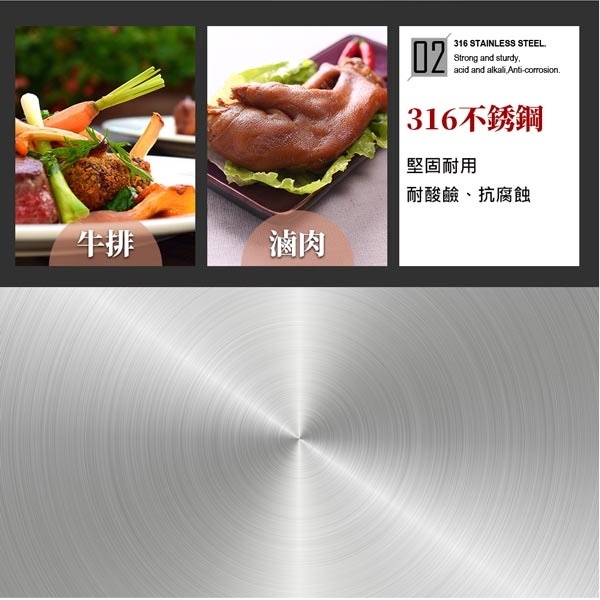 PERFECT 理想牌 極緻蘋果型316不鏽鋼七層複合金平底鍋28cm單把附蓋-Leidea樂德兒, , large