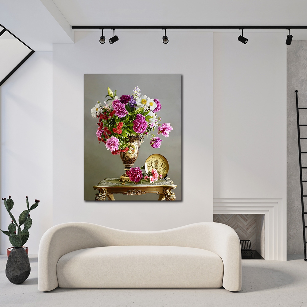 【御畫房】花開吉祥 國家一級畫師手繪油畫60&times;80cm(VF-155), , large