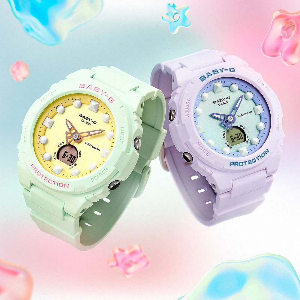 CASIO 卡西歐 BABY-G 夢幻色調手錶 BGA-320FH-3A, , large