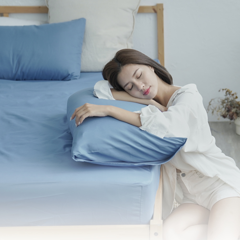 [Yang Qi] Adorar "Fresh Blue" breathable waterproof and anti-stumbling cleaning pillowcase (2 pieces/set), , large