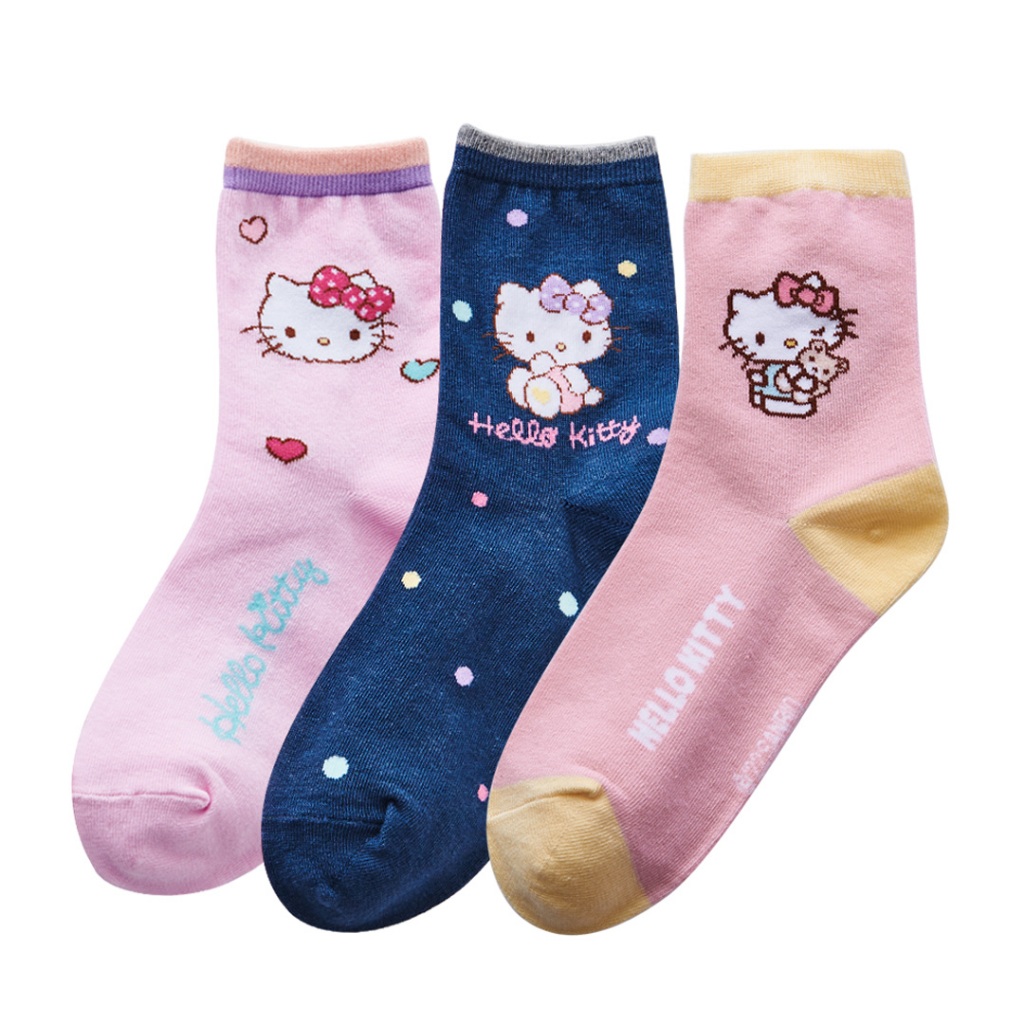 (多款)Sanrio 三麗鷗 凱蒂貓童襪【旺達棉品】KT-783 KT-785 KT-786, , large