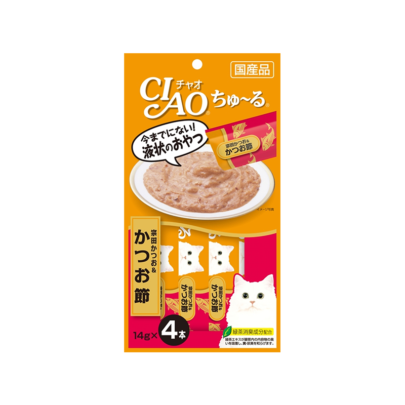 CIAO啾嚕肉泥-鰹魚+柴魚片, , large
