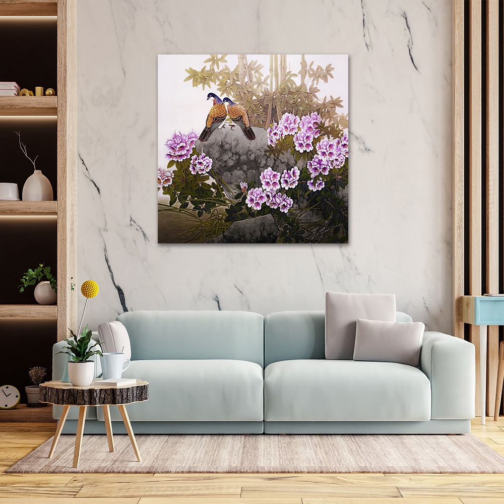 【御畫房】花開吉祥 國家一級畫師手繪油畫80&times;80cm(VF-187), , large