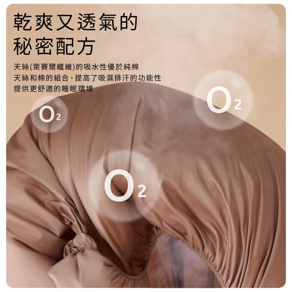 【青鳥家居】絲滑抹醬天絲棉床包枕套組 (床包+枕) 床包 床包組 單人床包 天絲床包 雙人床包 天絲床包組, , large