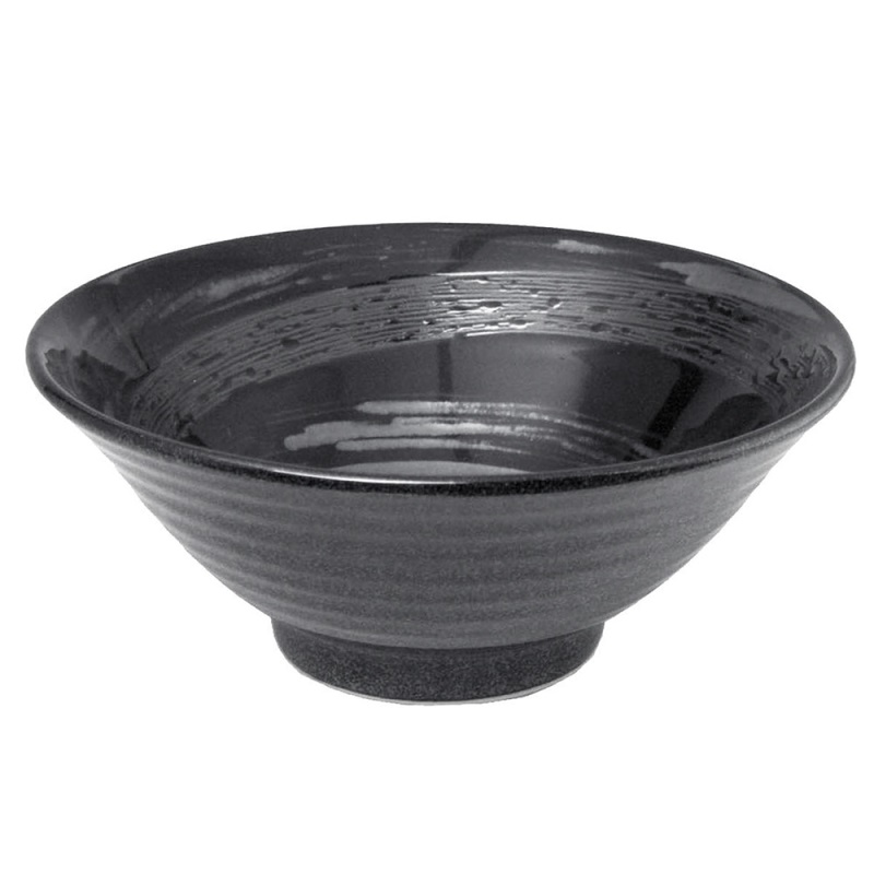 [豐名日本餐具] 5.8麵井 黑漩風 / H97-58NW, , large