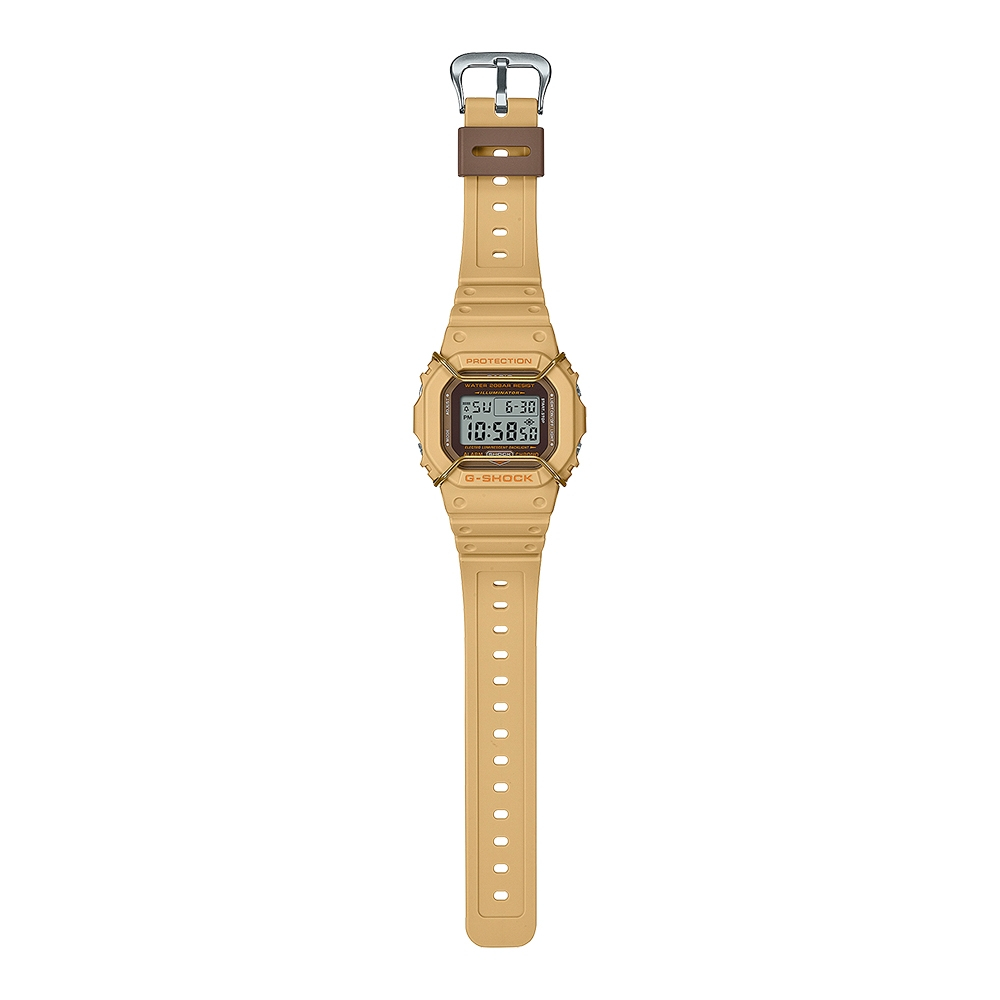 CASIO 卡西歐 G-SHOCK 大地色系啞光金屬電子錶 DW-5600PT-5, , large