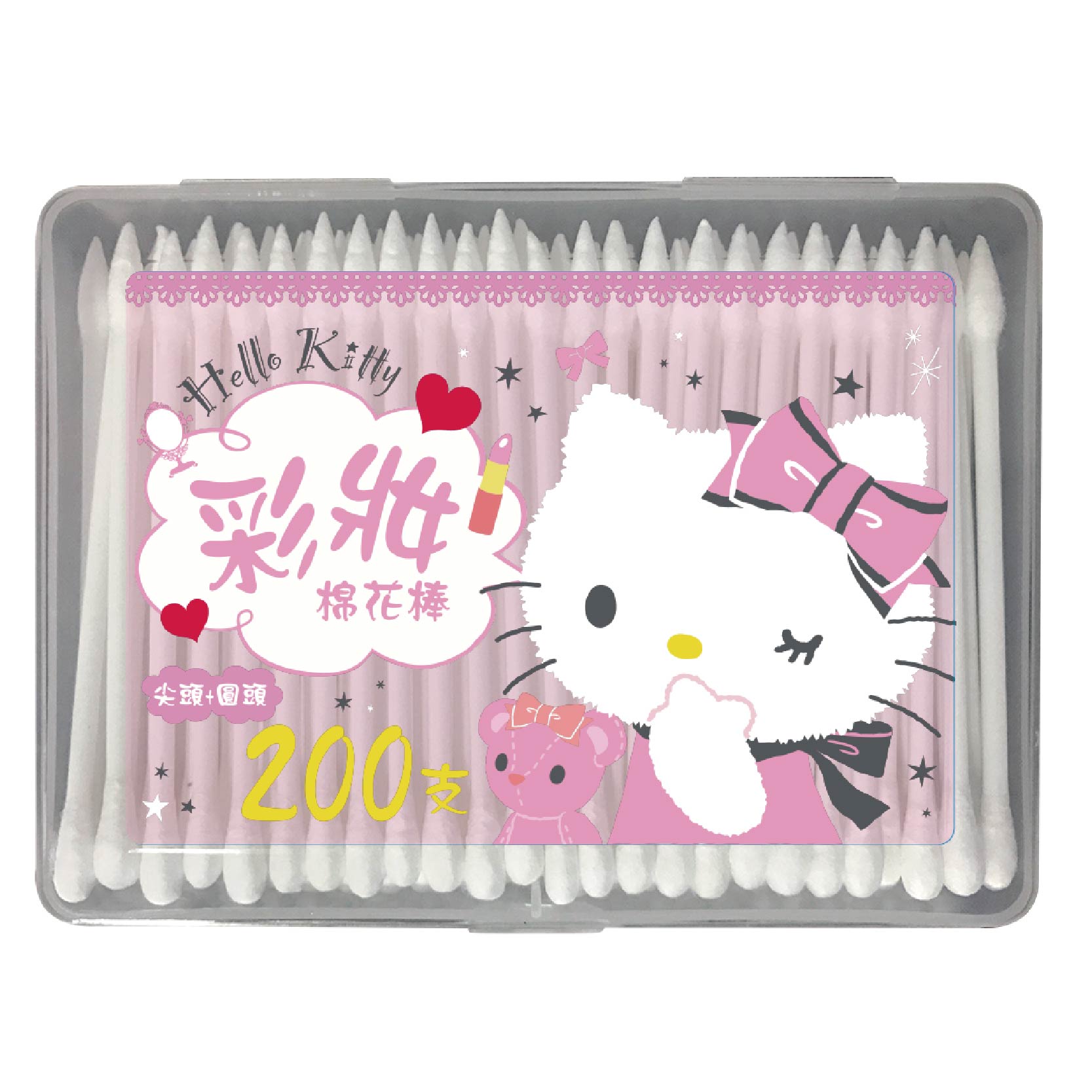 [寶富華]Hello Kitty彩妝棉花棒200支(盒裝), , large
