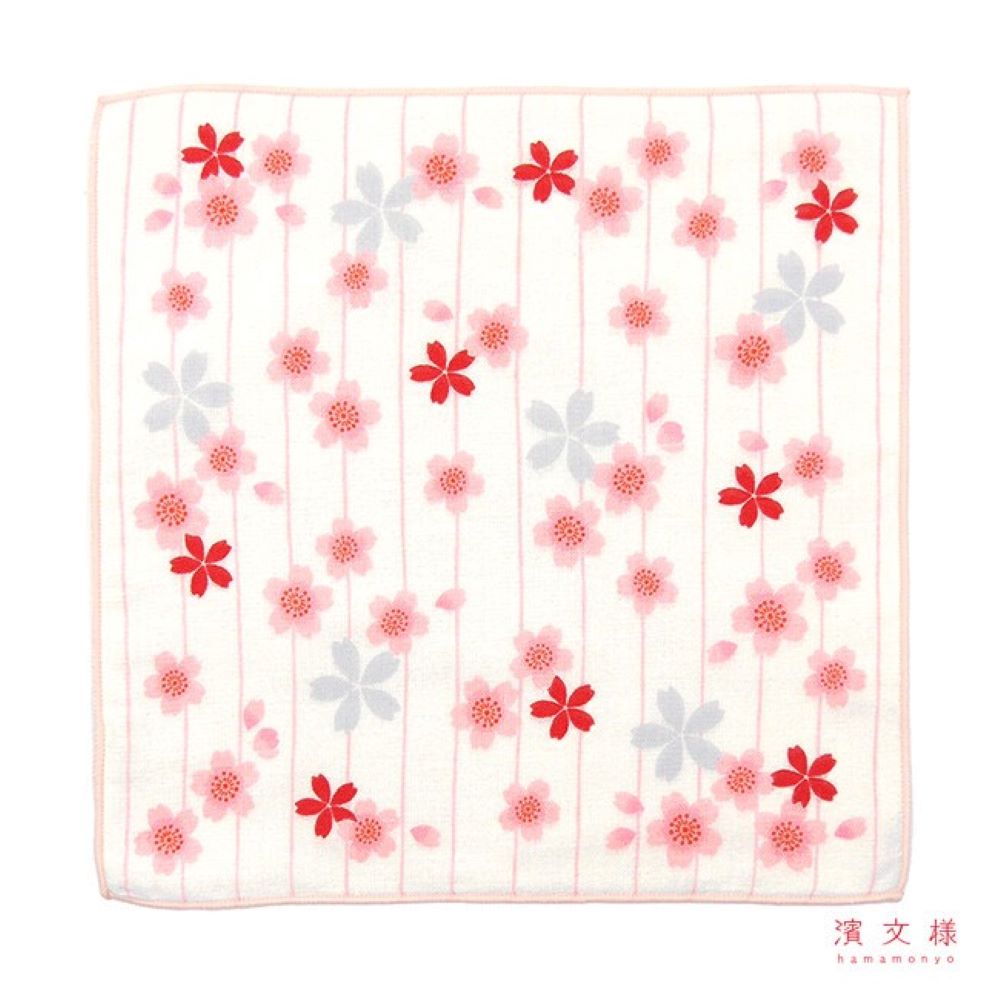[瑪莎利亞]　日本製【濱文漾】純棉手帕/方巾－櫻花紛飛（3入組）, , large
