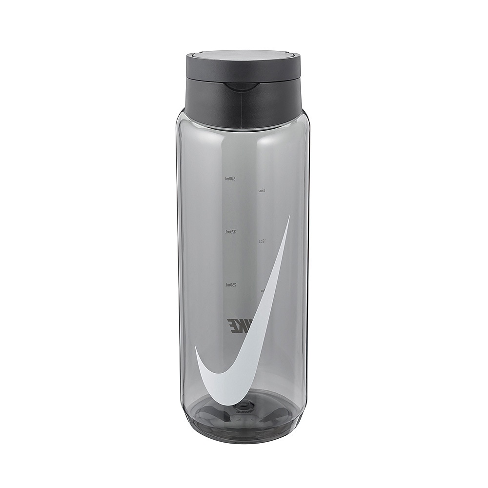NIKE TR RECHARGE 旋蓋式水壺 24OZ/709ml 隨身杯 水瓶 運動水壺 健身 可機洗 防漏 透明黑, , large
