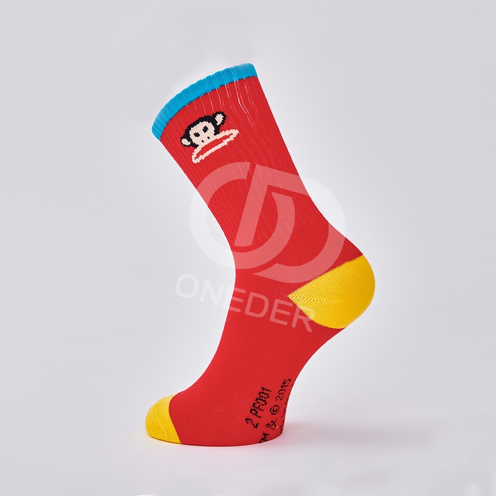 (多款)大嘴猴 PAUL FRANK 抗菌羅紋中長襪【旺達棉品】PF001, , large
