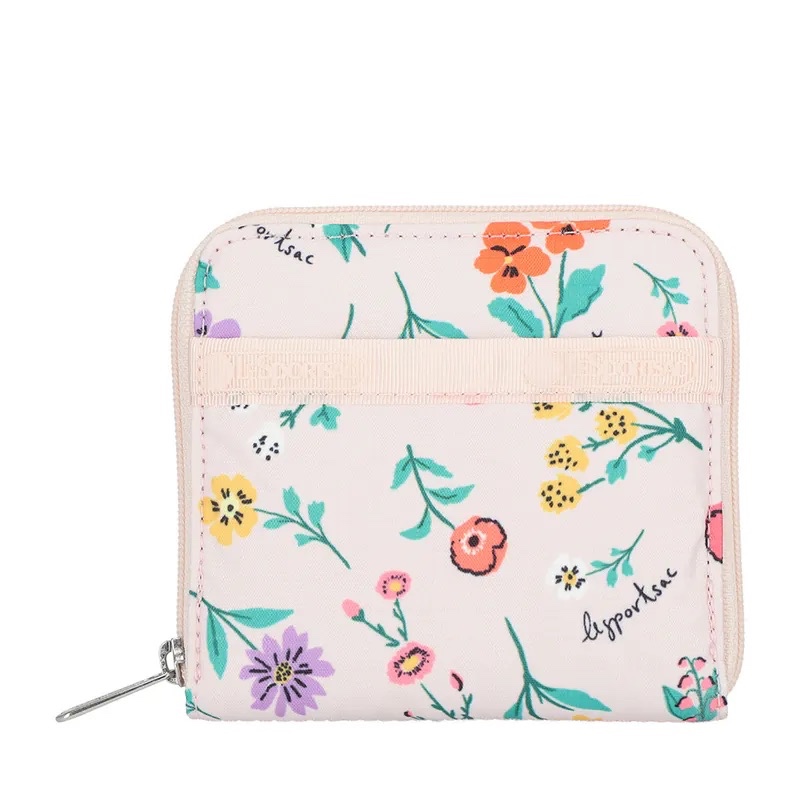 LeSportsac COMPACT ZIP WALLET 簡約拉鍊短夾 - 輕舞野花, , large