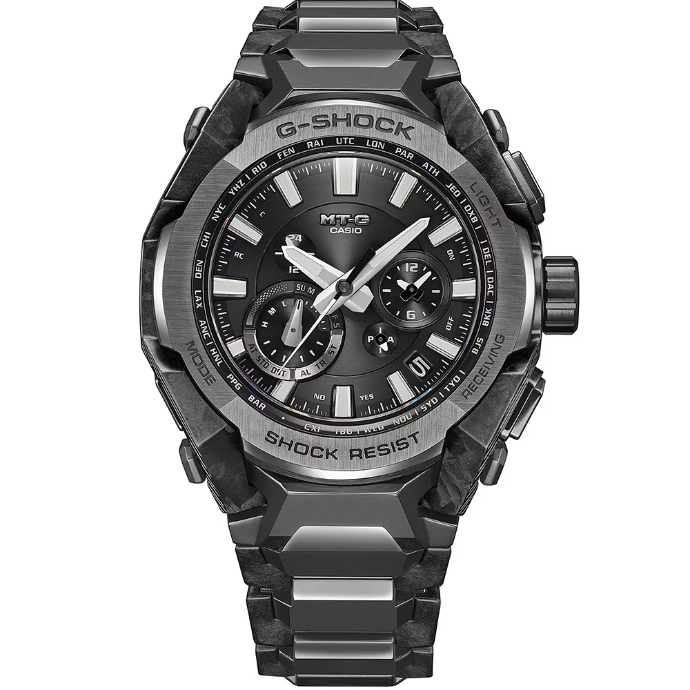 CASIO 卡西歐 MT-G 太陽能藍牙碳核心防護構造手錶 送禮 禮物 推薦(MTG-B4000BD-1A), , large