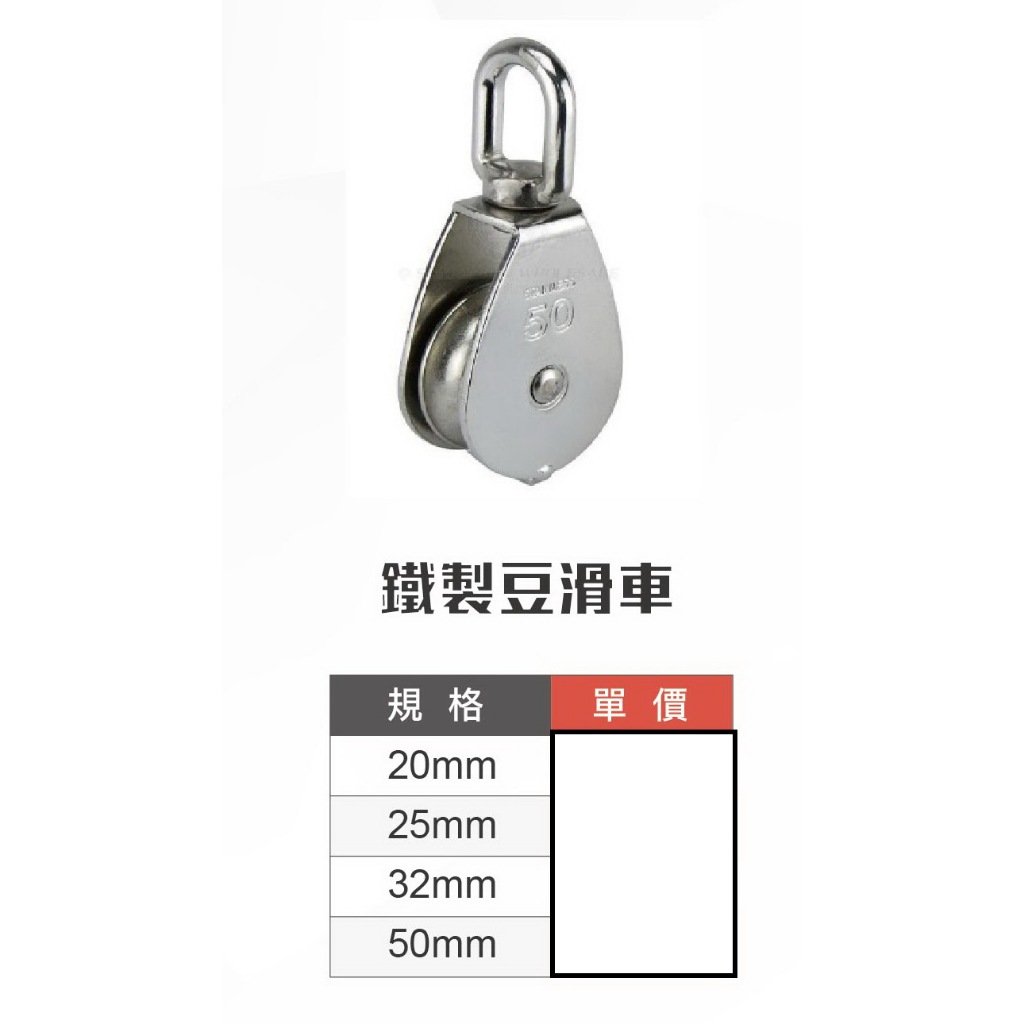WIN五金 單輪鐵製鍍鋅滑車 <20mm> 豆滑車 滑車滾輪 鐵單滑輪 定滑輪 吊輪 牽引輪 天車輪 定輪, , large