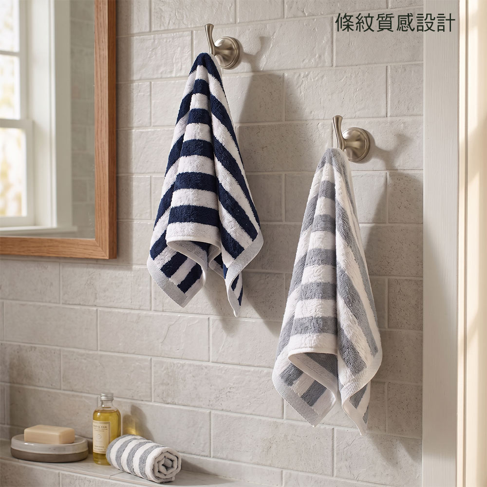 【BVD】6入組-素色條紋毛巾(74ｘ33cm)-B05005 純棉 吸水 台灣製, , large