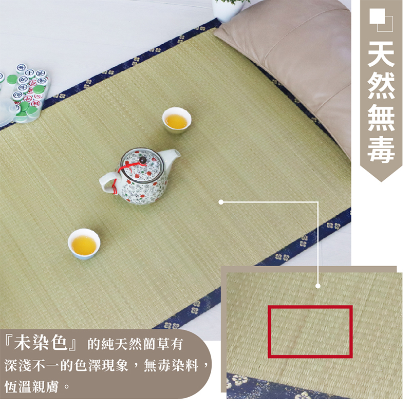 ［熊棉］天然藺草榻榻米地、床墊｜3入（贈魔鬼氈）｜100%藺草 榻榻米 地墊 一墊二用 超實用 贈魔鬼粘 天然草香, , large