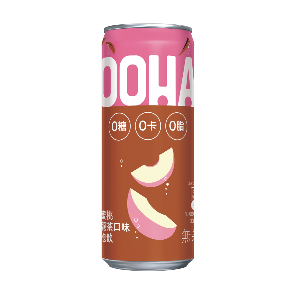OOHA氣泡飲水蜜桃烏龍茶口味330ml, , large
